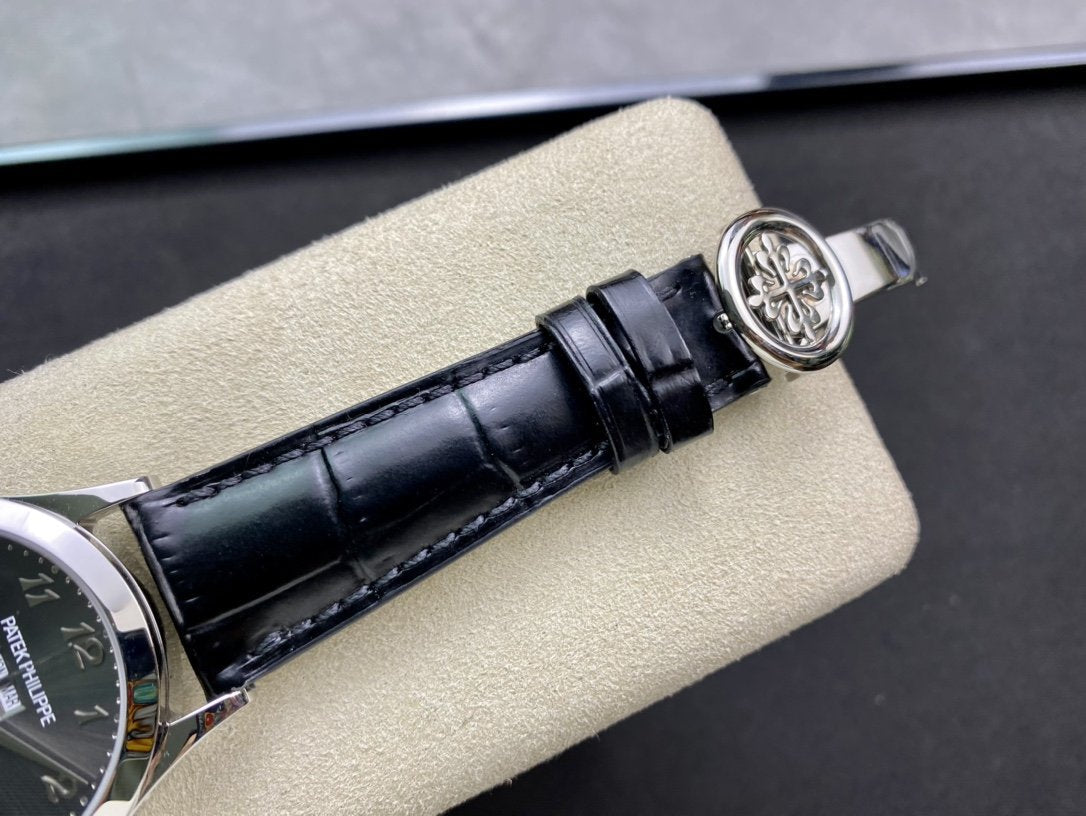 PATEK CALATRAVA MOONPHASE ANNUAL CALENDAR STEEL CASE GREY DIAL