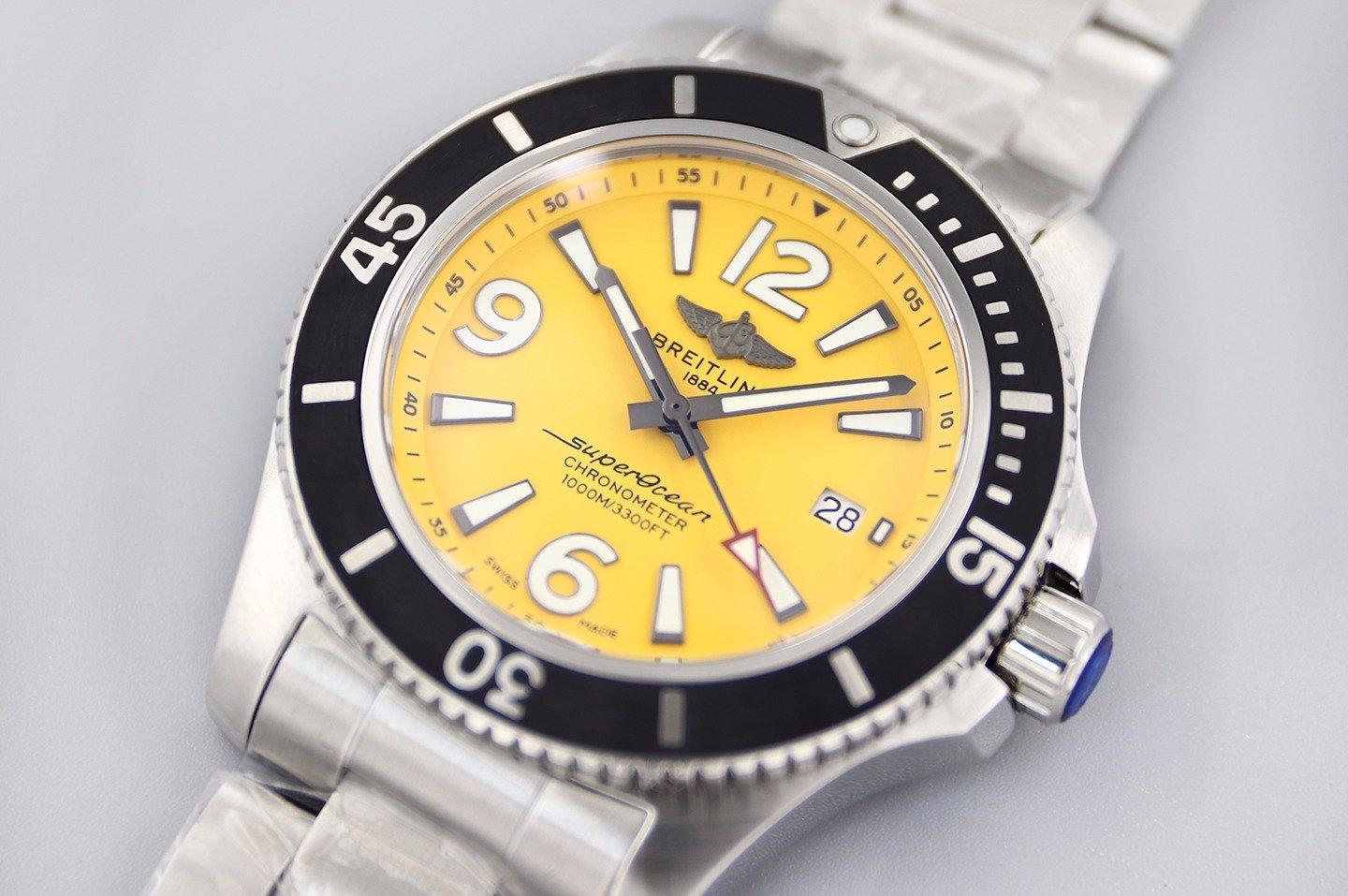 SUPEROCEAN 44MM STAINLESS STEEL YELLOW DIAL