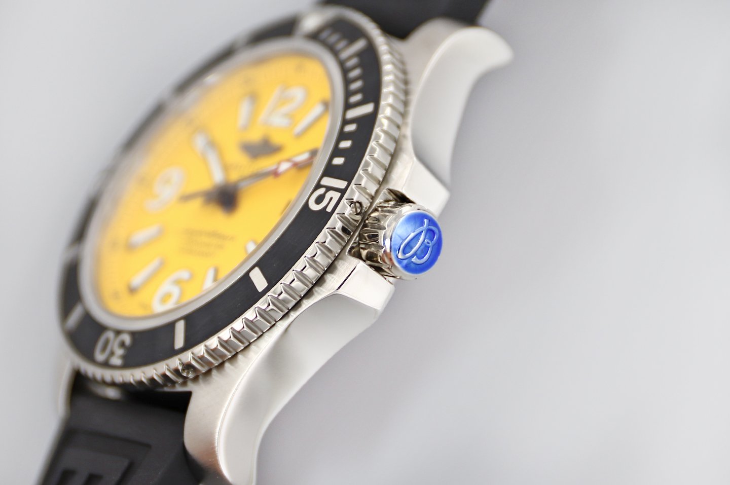 SUPEROCEAN 44MM YELLOW DIAL RUBBER STRAP