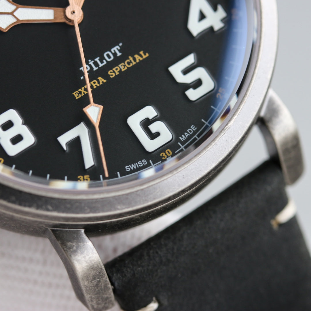 PYLOT TYPE 20 45MM STEEL BLACK DIAL