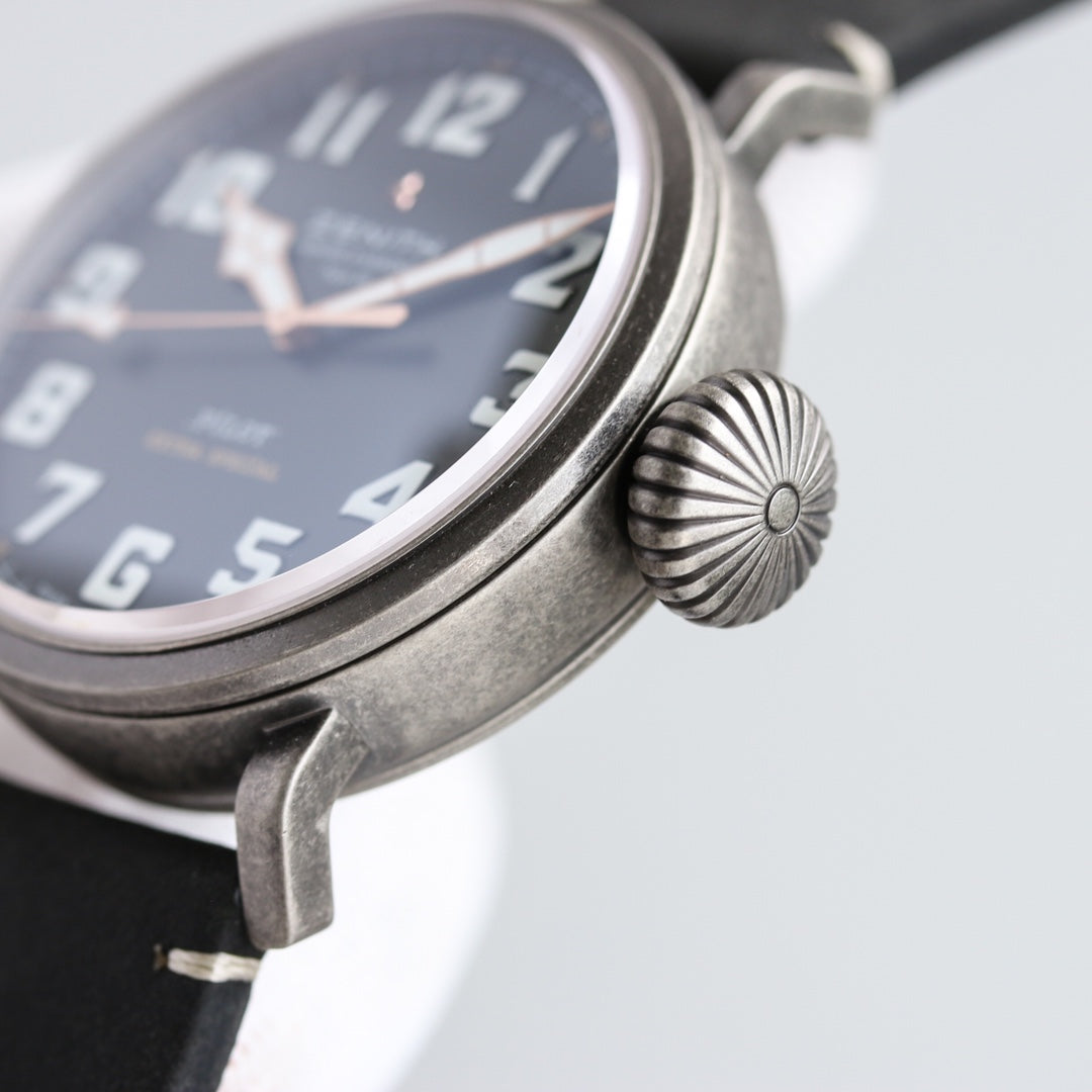 PYLOT TYPE 20 45MM STEEL BLACK DIAL