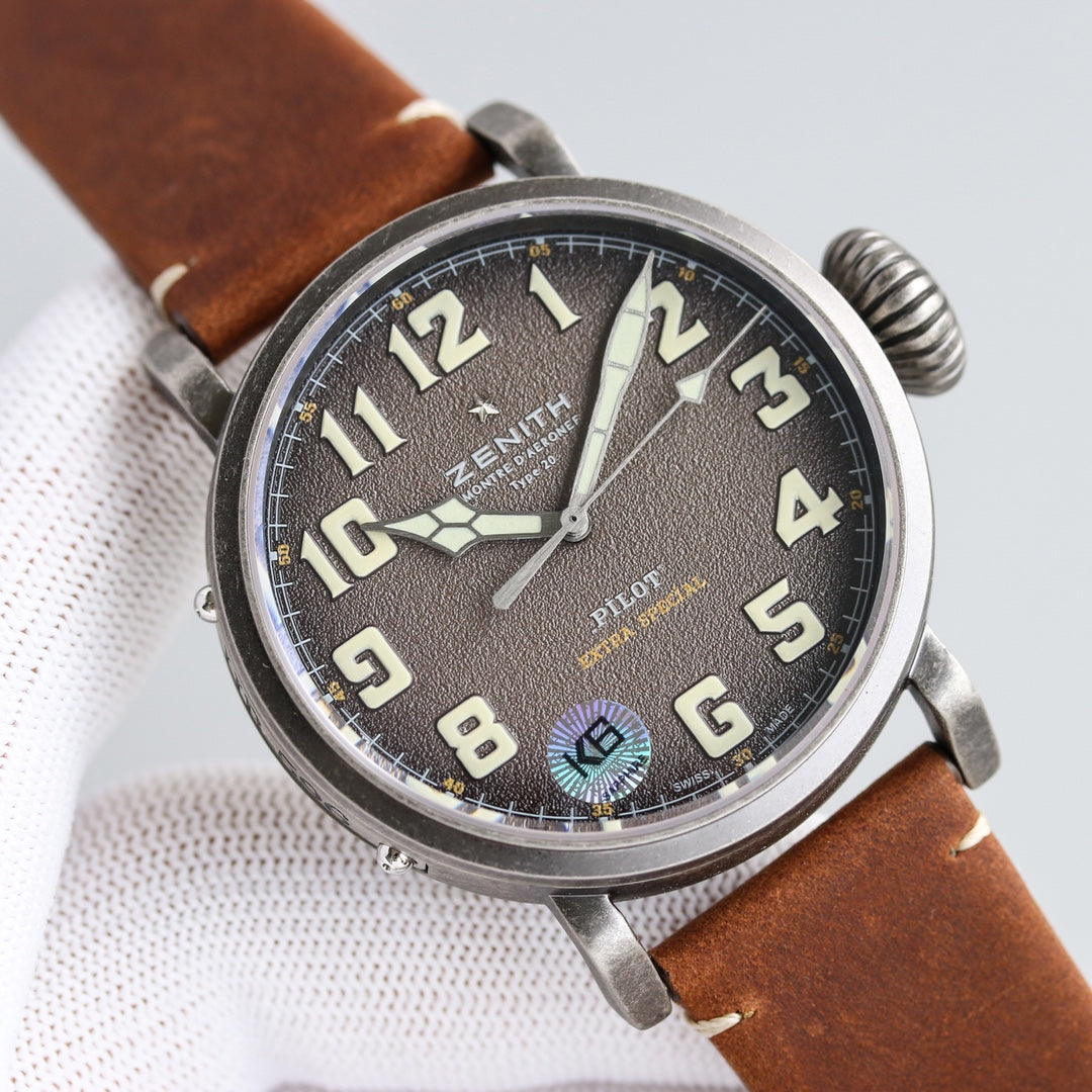 PYLOT TYPE 20 45MM STEEL BROWN DIAL