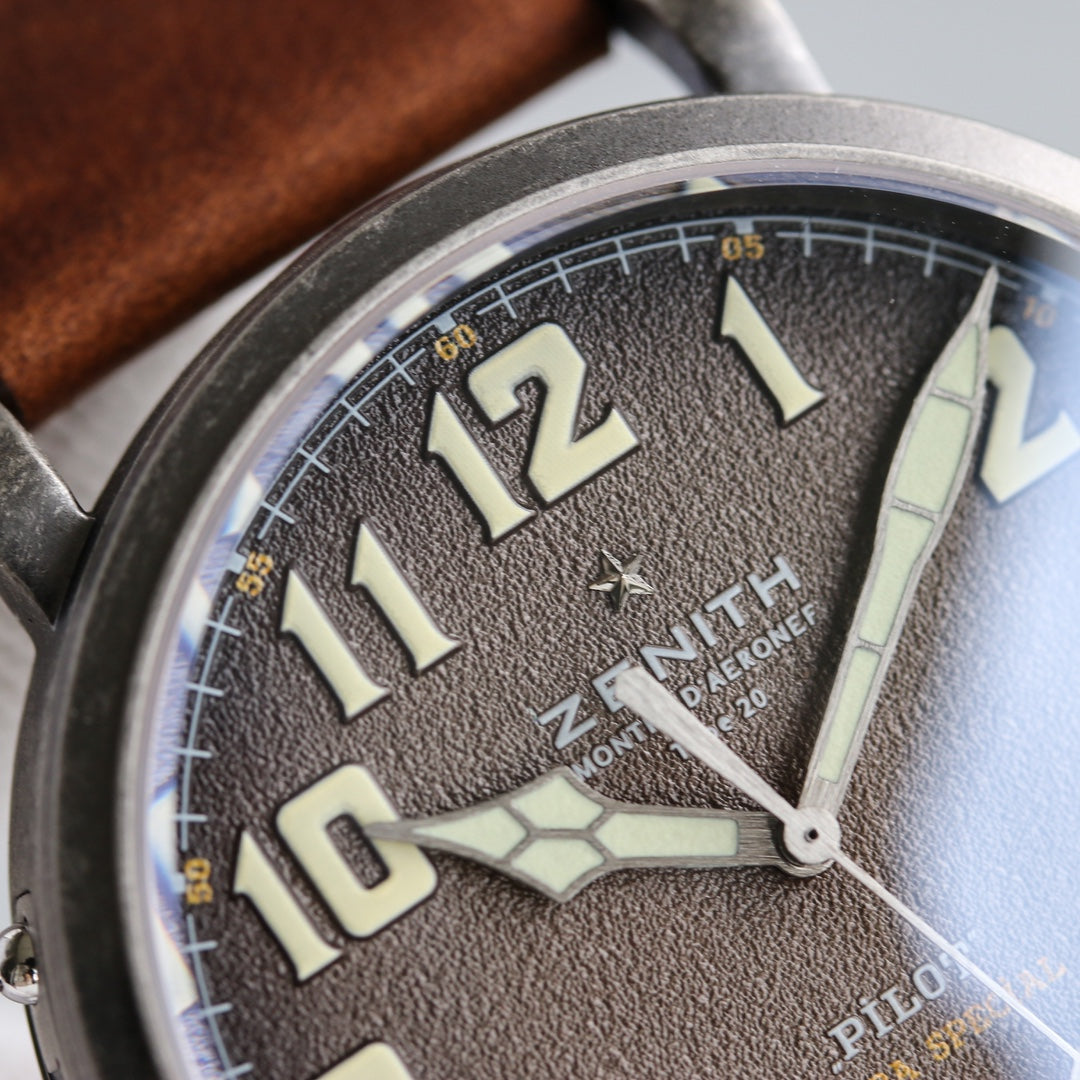 PYLOT TYPE 20 45MM STEEL BROWN DIAL