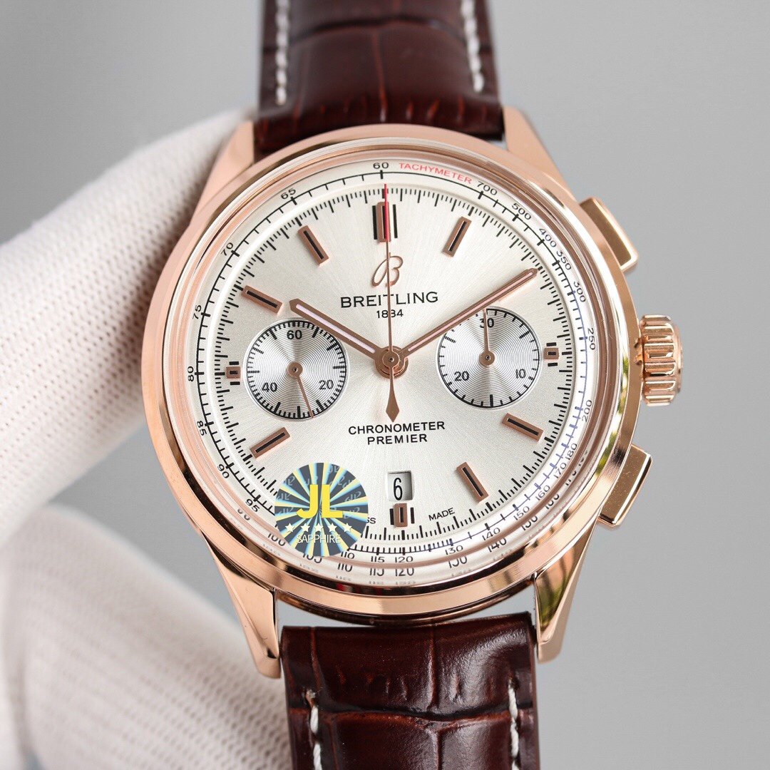 PREMIER B01 CHRONOGRAPH 42MM ROSE GOLD GREY DIAL