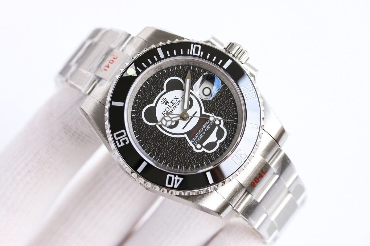 SUBMARINER DATE 40MM CUSTOM BLACK BEZEL BLACK BEAR DIAL
