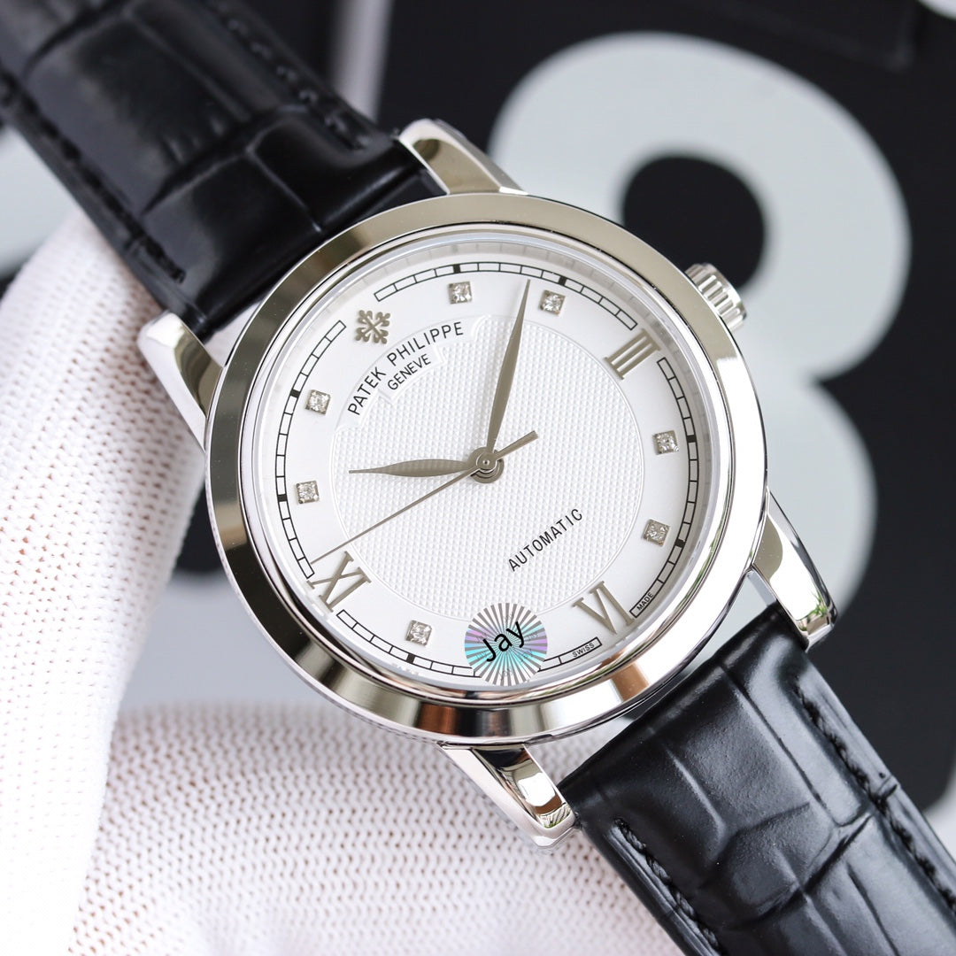 PATEK CALATRAVA 40MM NO DATE STEEL CASE DIAMOND NUMERALS