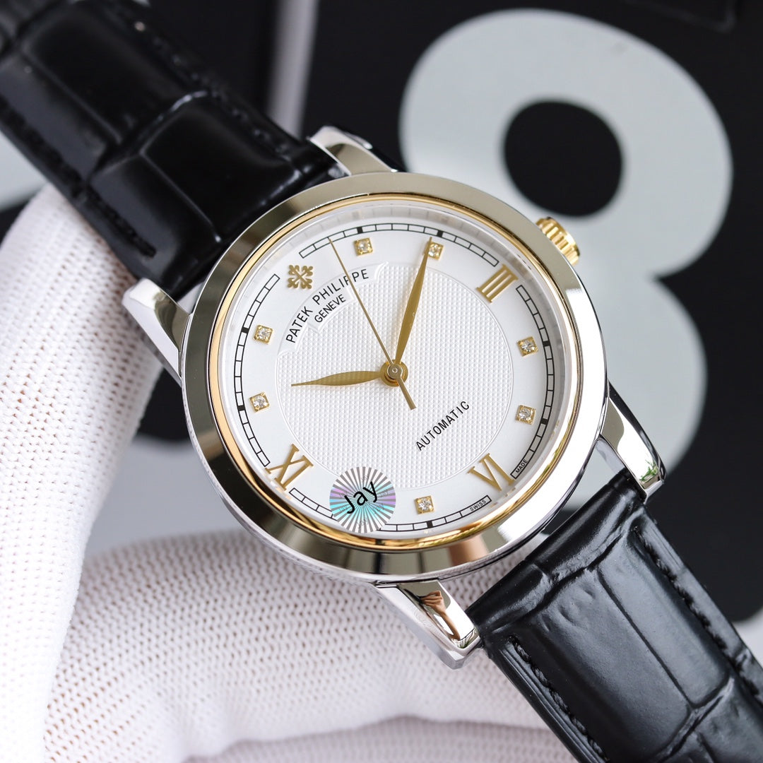 PATEK CALATRAVA 40MM NO DATE STEEL CASE DIAMOND NUMERALS
