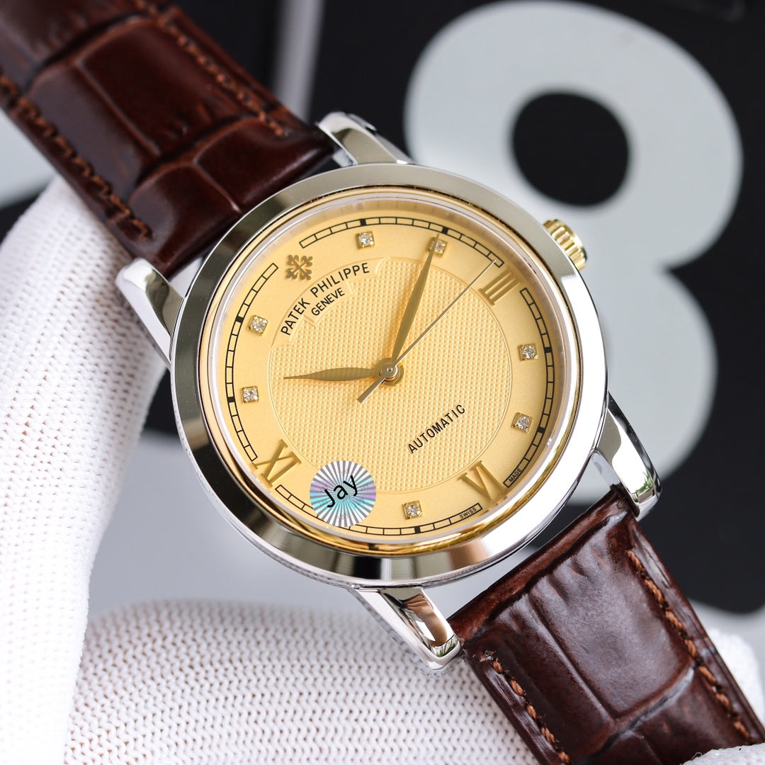 PATEK CALATRAVA 40MM NO DATE STEEL CASE DIAMOND NUMERALS
