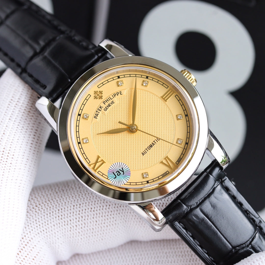 PATEK CALATRAVA 40MM NO DATE STEEL CASE DIAMOND NUMERALS