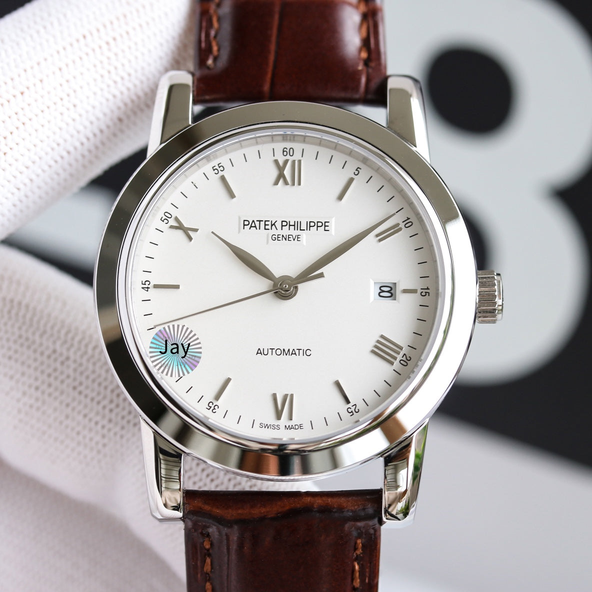PATEK CALATRAVA 40MM DATE STEEL CASE WHITE DIAL