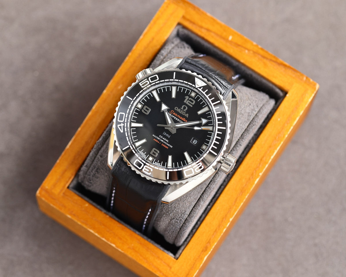 SEAMASTER PROFESSIONAL PLANET OCEAN 600M BLACK CERAMIC LEATHER