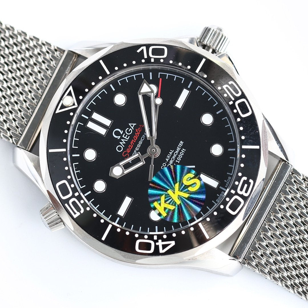 SEAMASTER DIVER 300 BLACK CERAMIC TITANIUM MESH