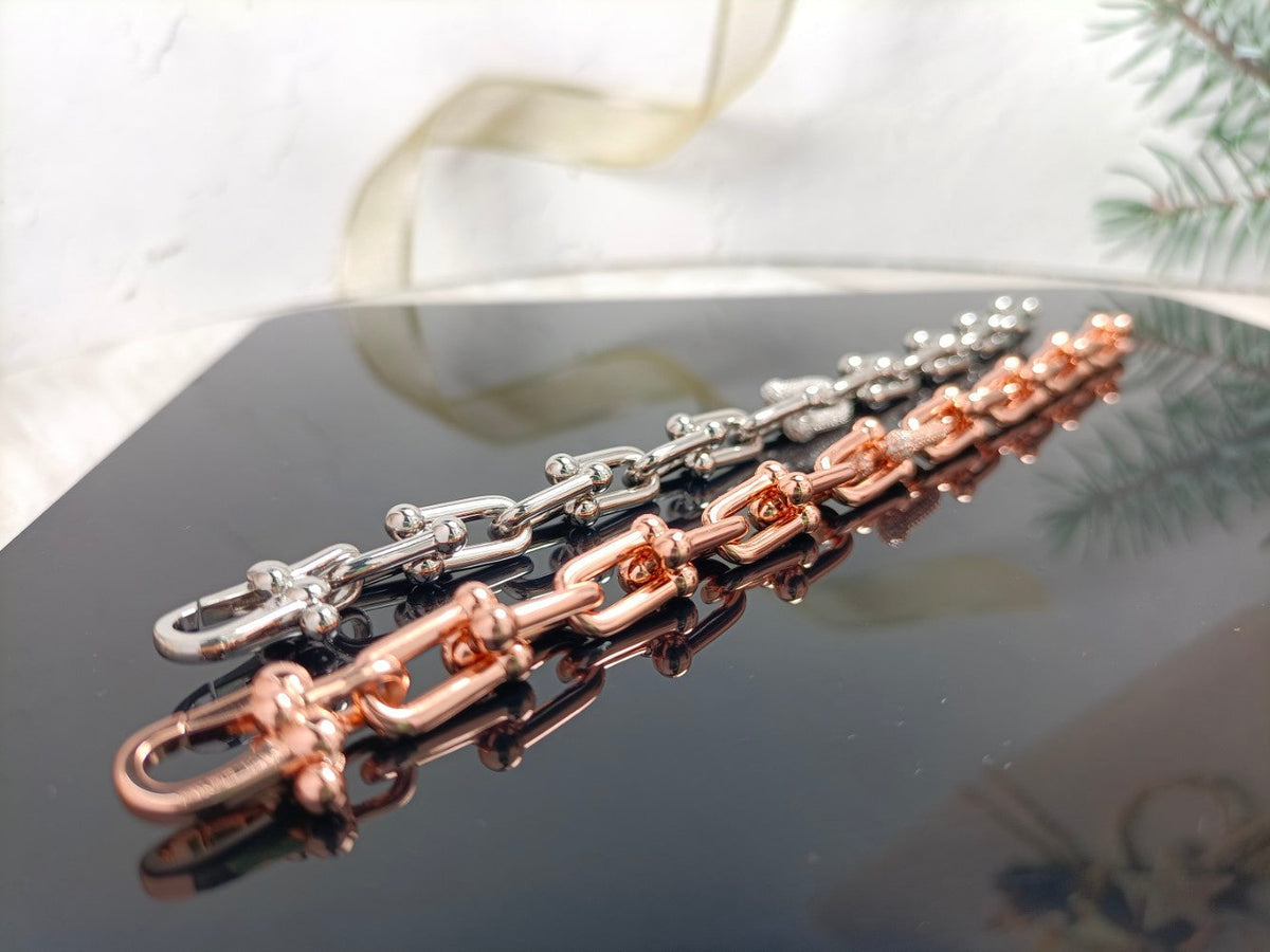 HARDWEAR BRACELET PINK GOLD AND SILVER DIAMOND