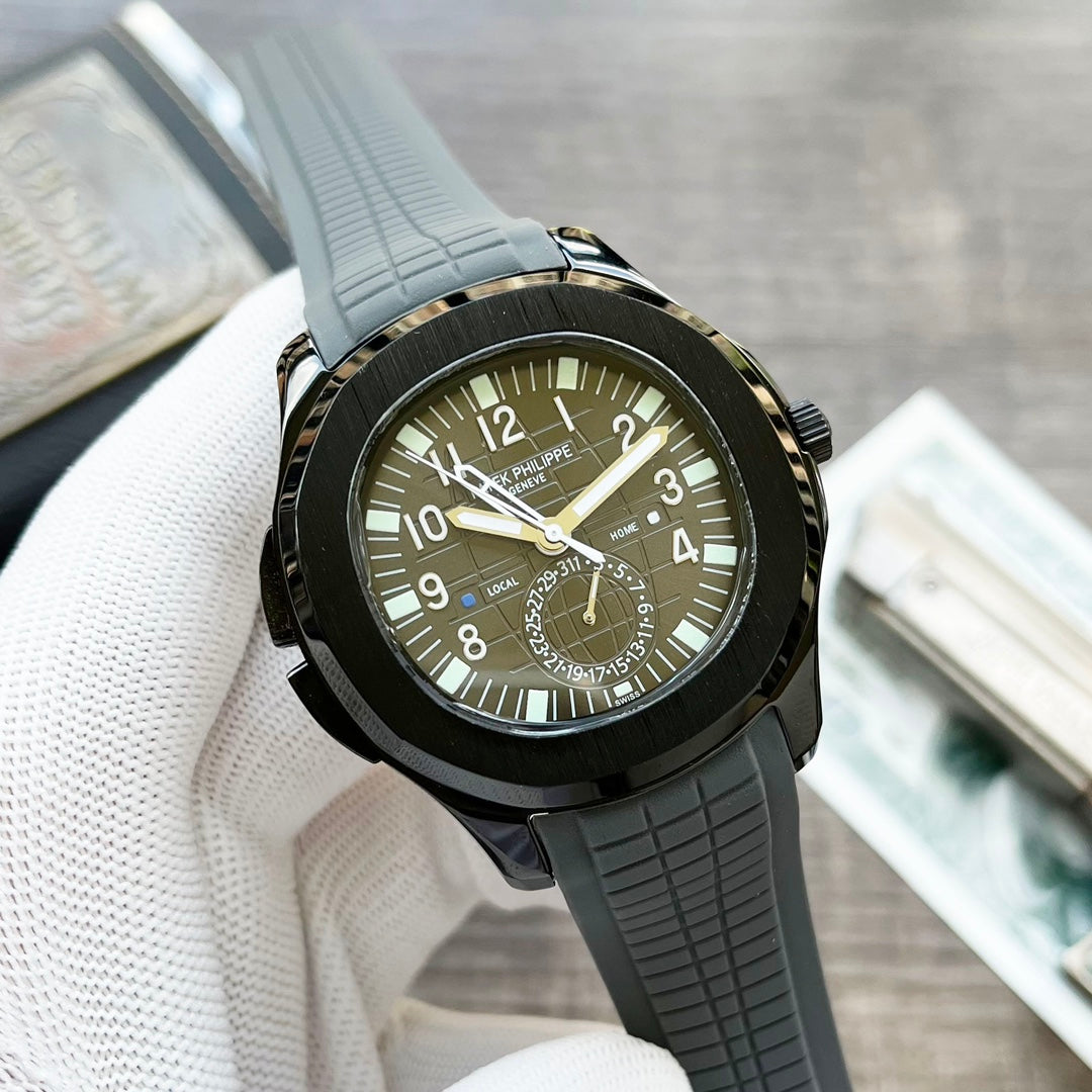 NAUTILUS TRAVELTIME BLACK CASE 42MM