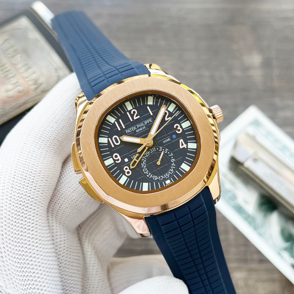 NAUTILUS TRAVELTIME GOLD CASE 42MM