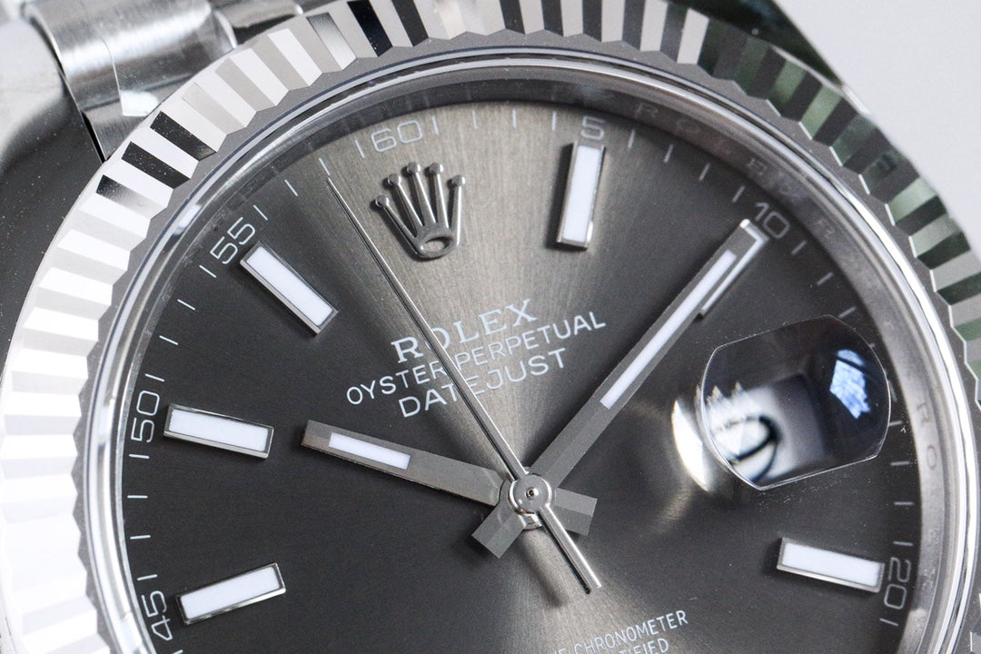 DATEJUST 41 GREY DIAL SILVER CASE