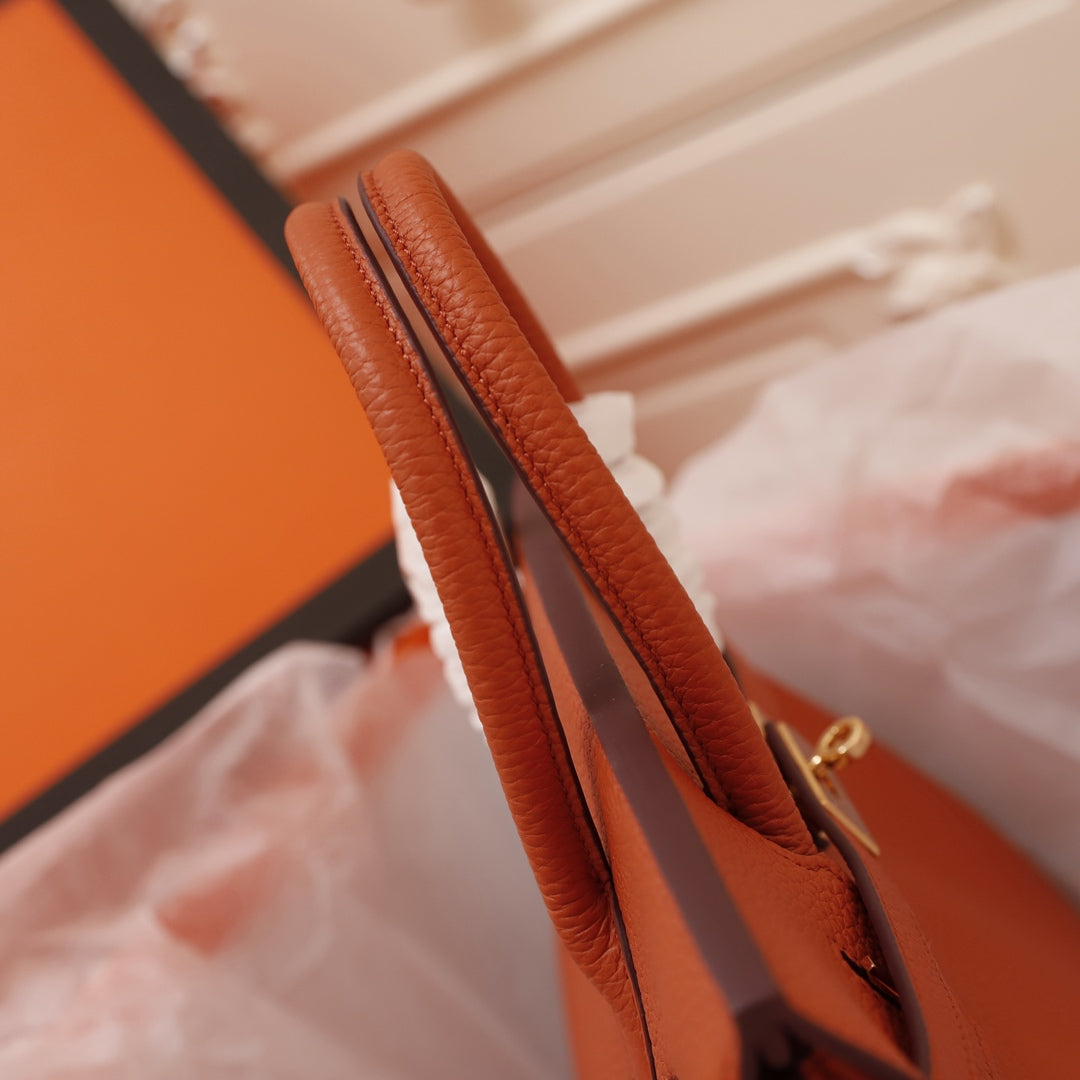HM BIRKIN BAG 30 FIRE TOGO GOLD HARDWARE