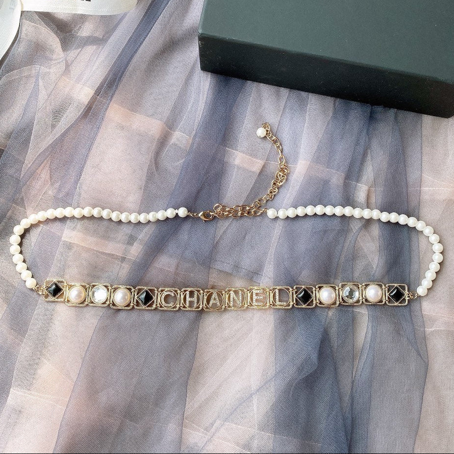 Chanel 2026 Pearl Chain Logo Charm Belt