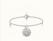 H Classic Sliver Coin Bracelet
