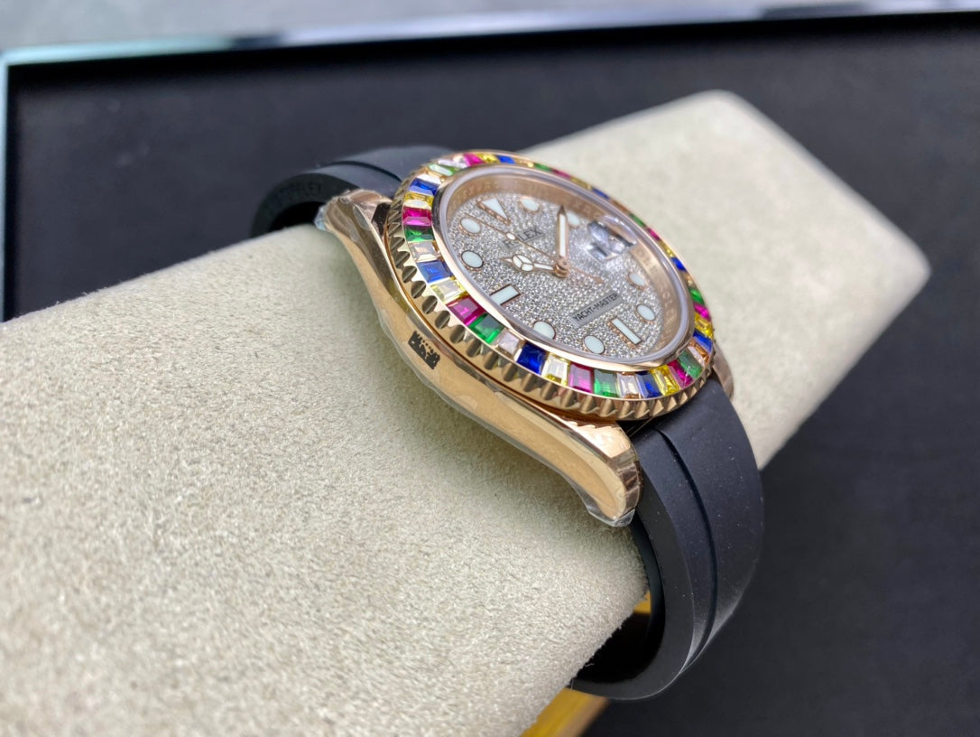 Rolex Yacht-Master 40 Rainbow with White Diamond Dial