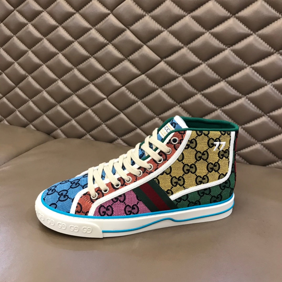 GG Men's  High-Top Sneaker Mullticolor Canvas 574751