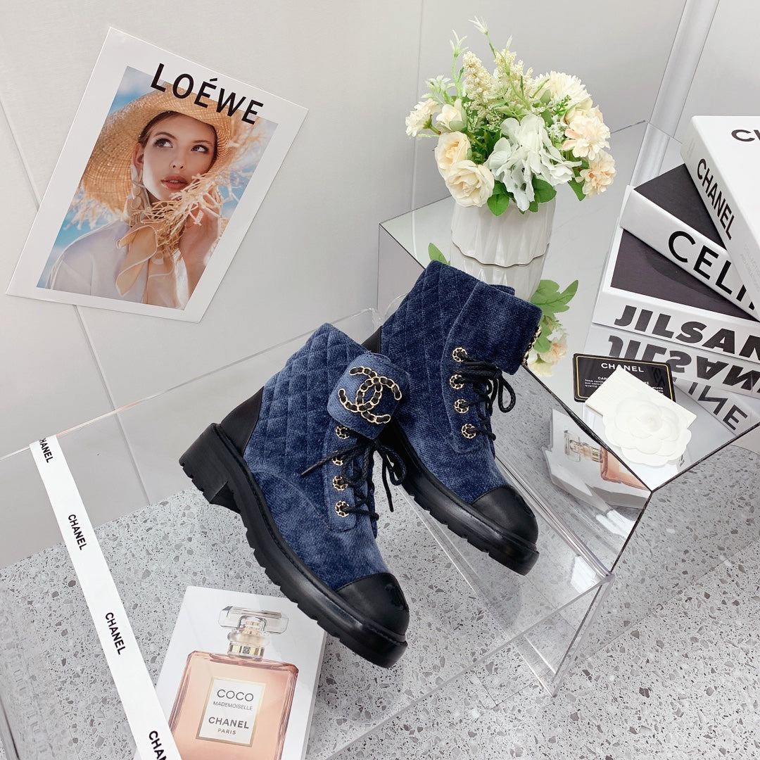 Chanel 2026 Quilted Boots Velvet Leather 162141