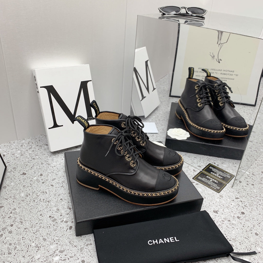 Chanel 2026 Ankle Boots Calfskin 162242