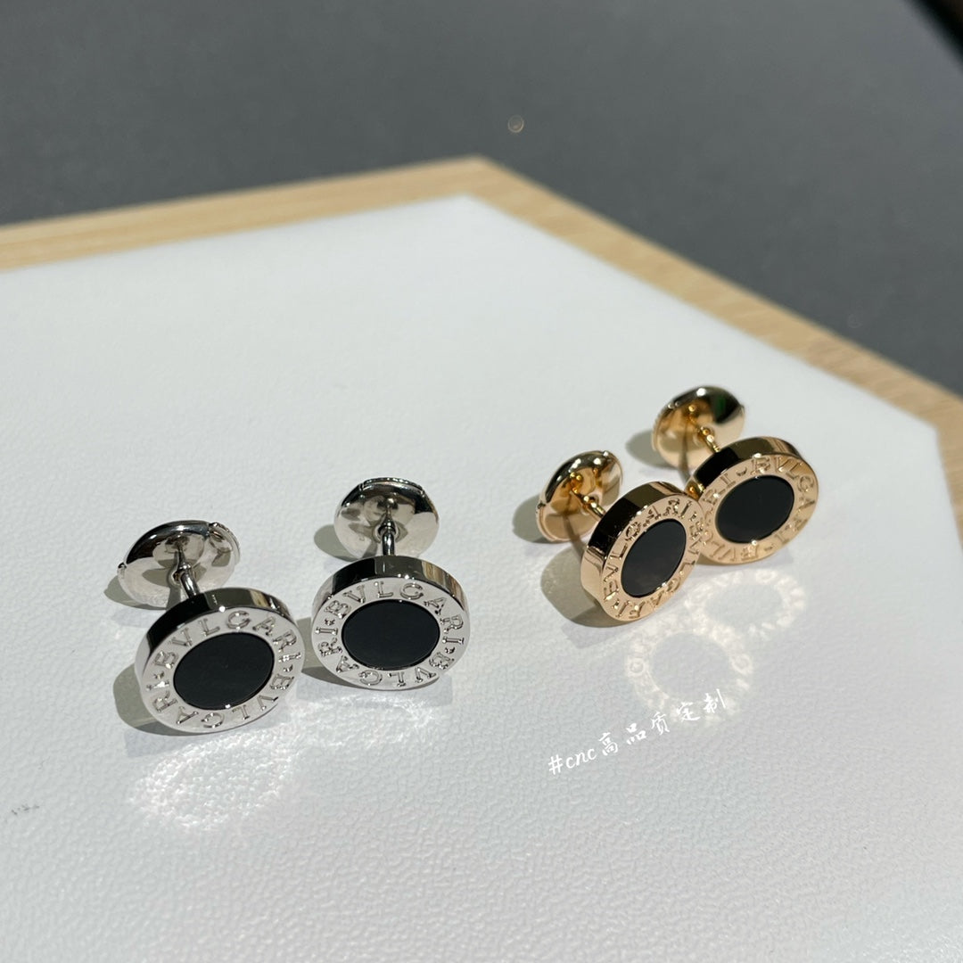 BVL EARRINGS CLUSTER BLACK GOLD PINK
