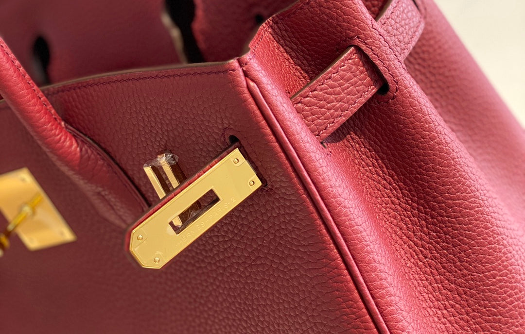 HM Birkin Bag Burgundy Togo Leather Gold Hardware