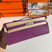 HM Kelly Cut 31 Violet Epsom Leather Silver Hardware 229036