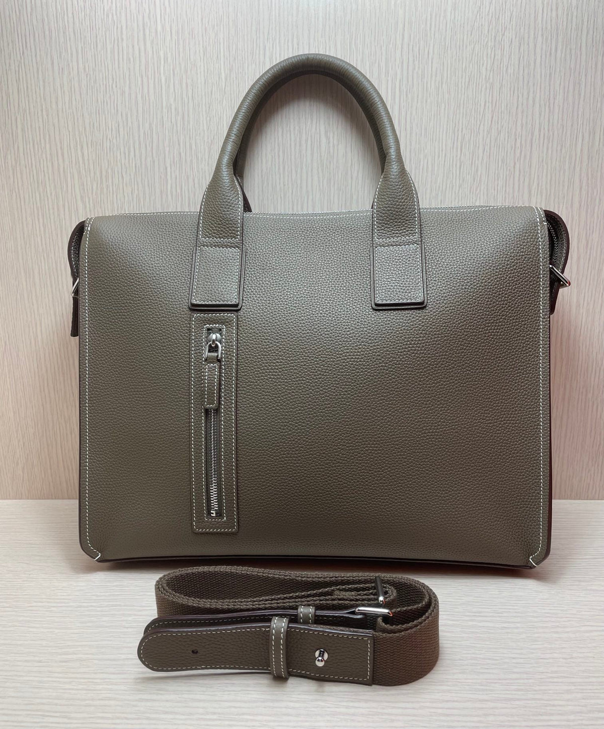 High-end Hermes 2026 Large H Briefcase 39cm Togo Leather