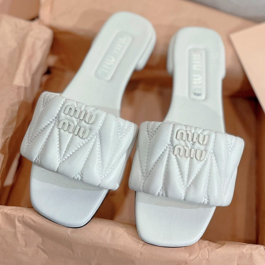 Miu Miu 2026 Matelassé Sandals Lambskin 155491
