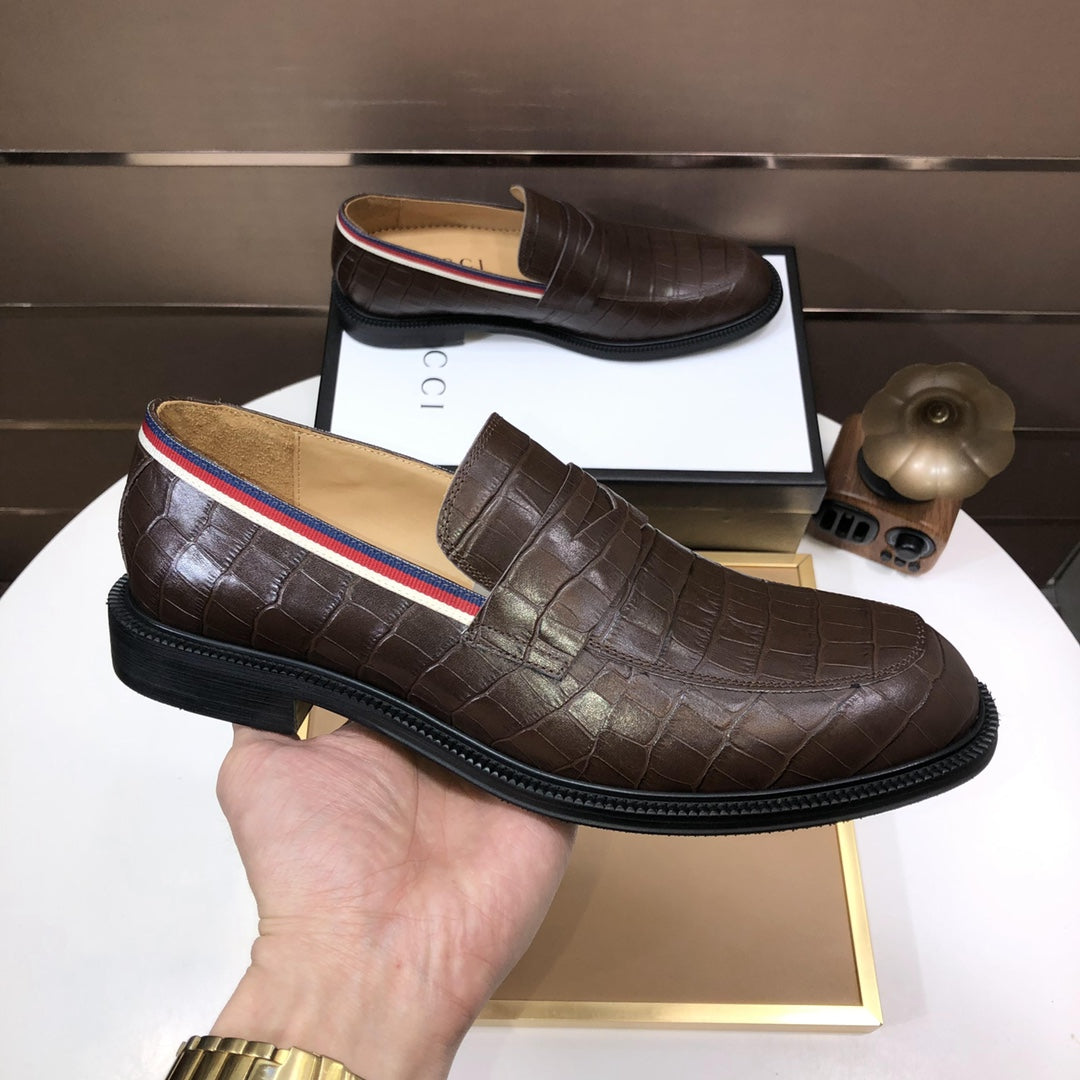 GG Men's Dress Loafer Brown Cowhide 457678