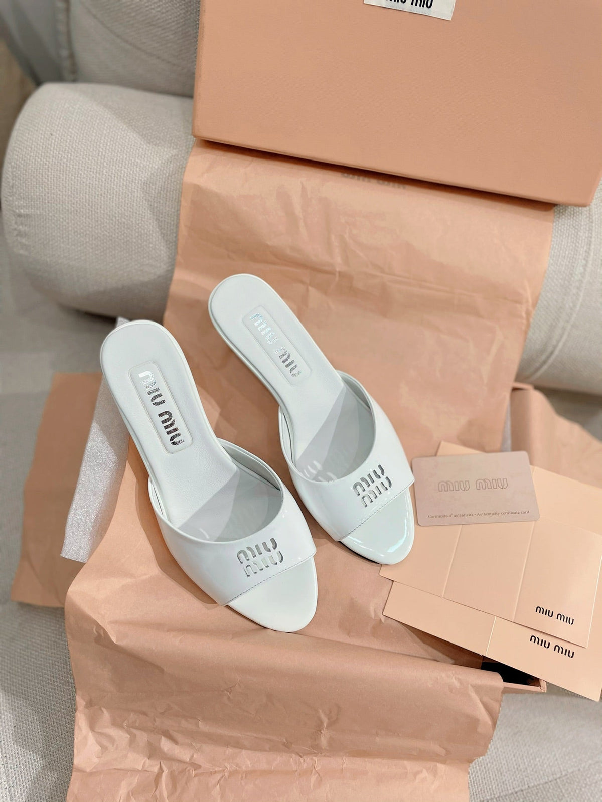 Miu Miu 2026 Sandals 45mm Patent Leather 155493