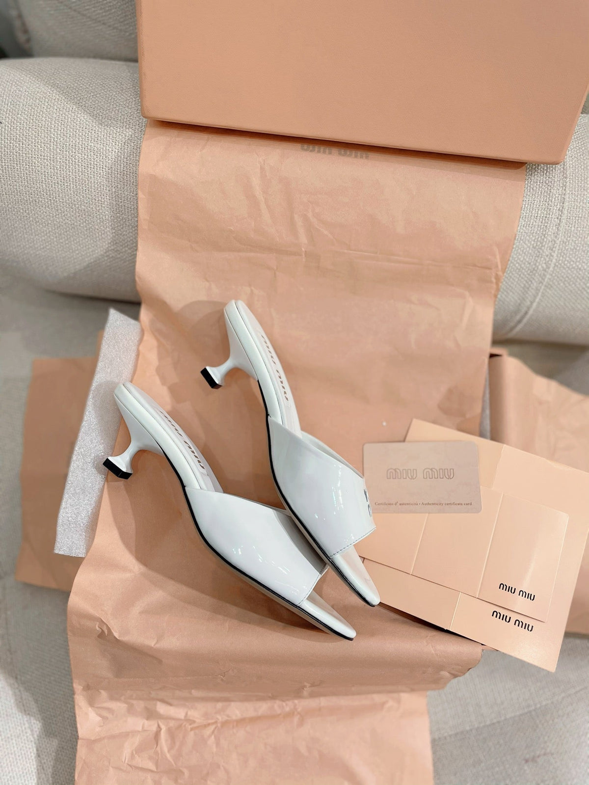Miu Miu 2026 Sandals 45mm Patent Leather 155493
