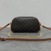 Celine 2026 Multi Bag 26cm Black Brown Canvas Leather