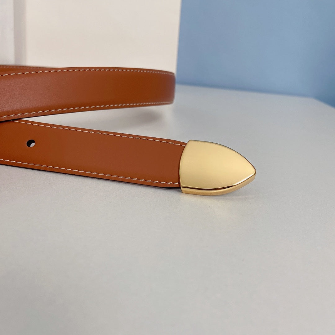 Celine 2026 Western Arrow Buckle Belt 25mm Leather 188882
