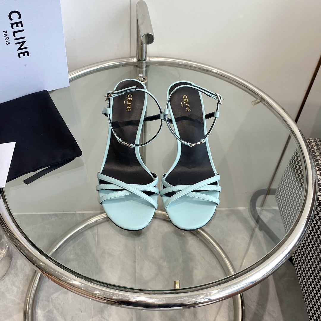 HIGH HEEL 65MM IN SKY BLUE CALFSKIN