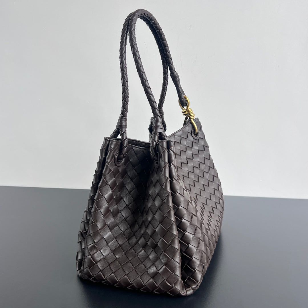BV Intrecciato 30cm Bag Chocolate Leather 532251