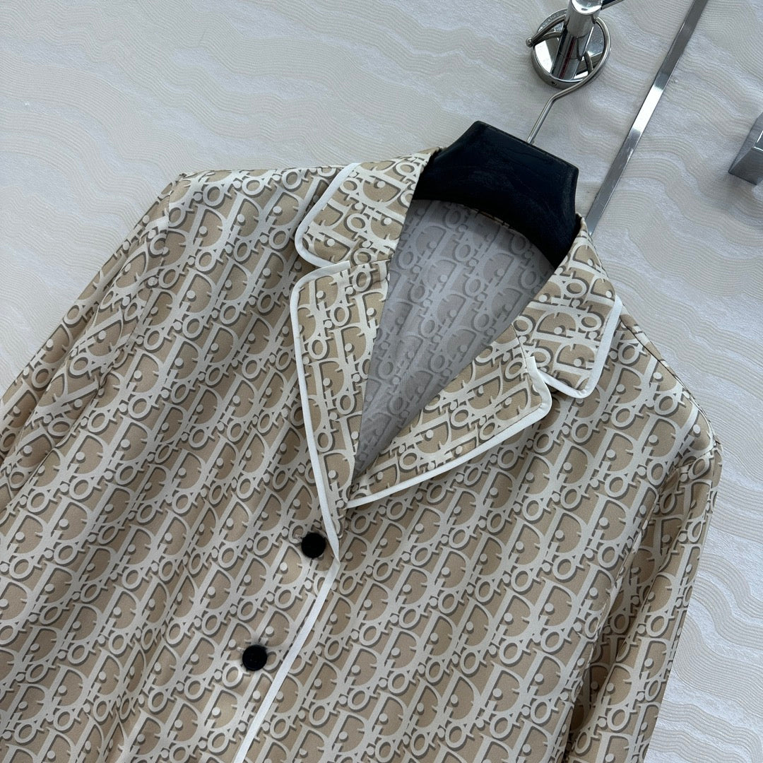 CD Pijama Shirt Beige Silk
