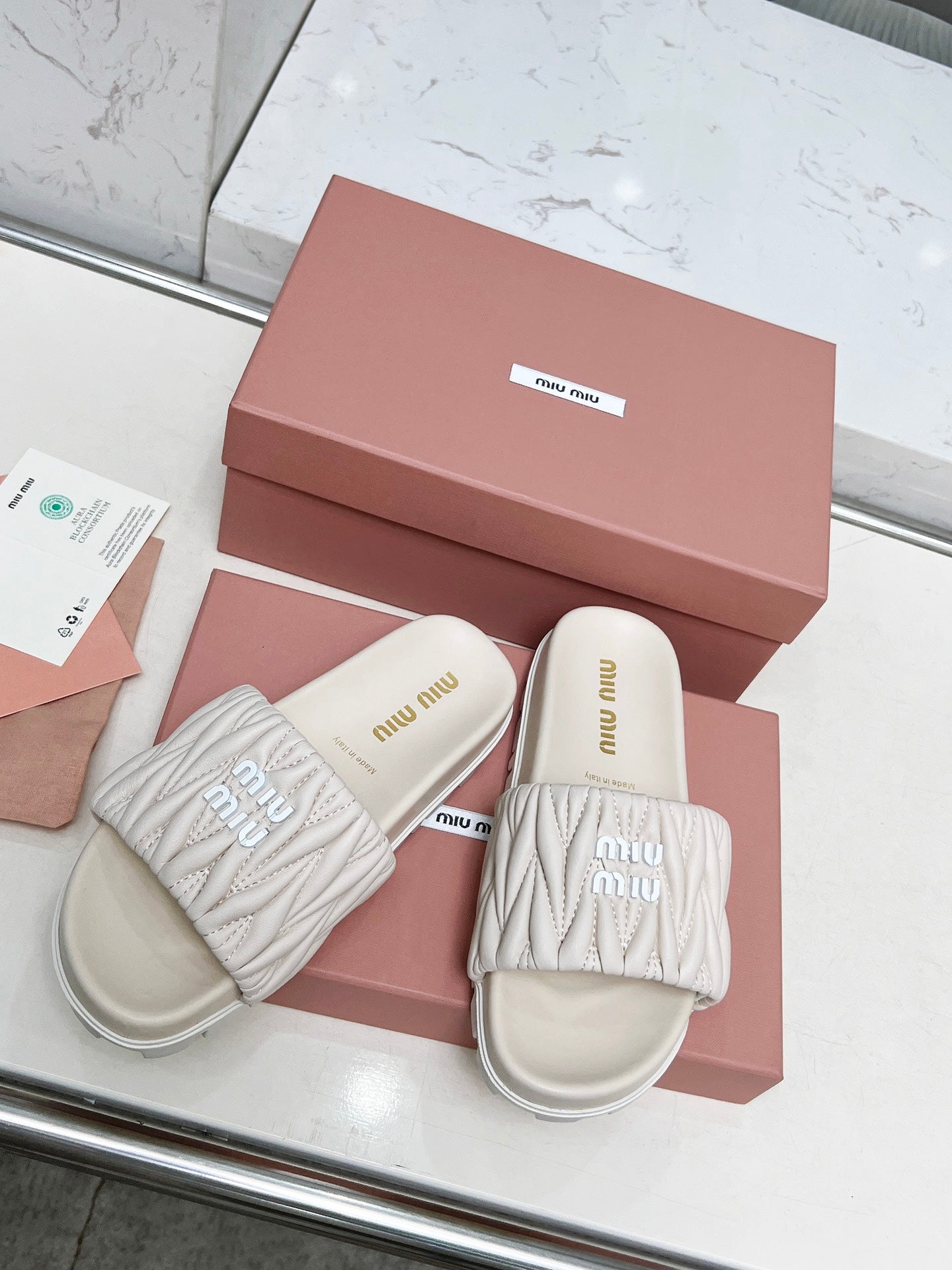 Miumiu 2026 Embroidered Slipper Sheepskin 935601