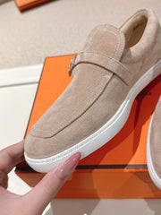 HM 25ss Loafers Beige Suede 577158