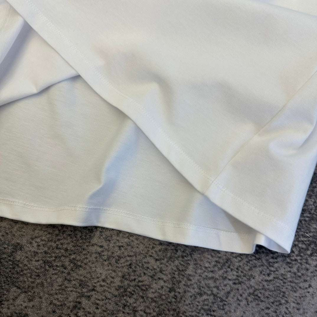 Celine 2026 Short-Sleeve T-Shirt Black and White Cotton