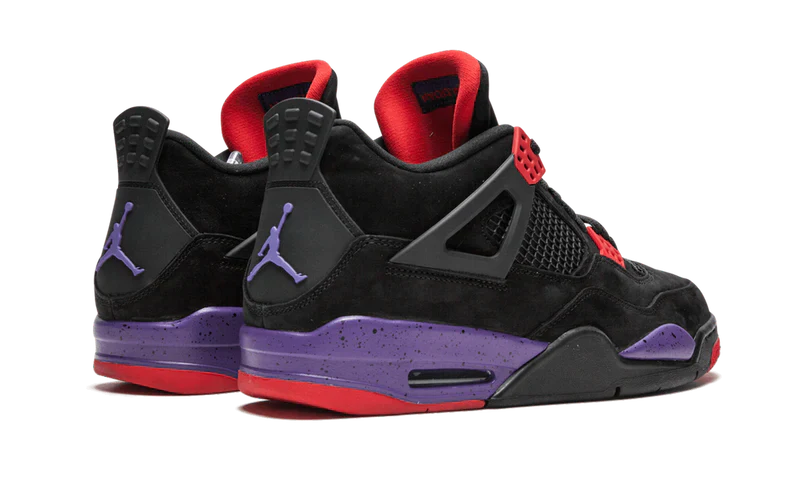 Nike Air Jordan 4 Raptors Black Purple Red Suede