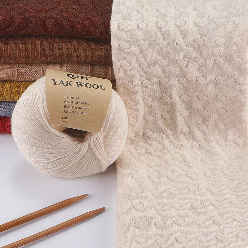 Undyed Organic Mongolian Yak Wool Yarn - For Hand knitting Crochet DIY