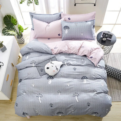 Classic Bedding Set 5 Size Summer Bed Linen 3pcs/4pcs Set Duvet Cover Set