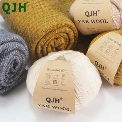 Undyed Organic Mongolian Yak Wool Yarn - For Hand knitting Crochet DIY