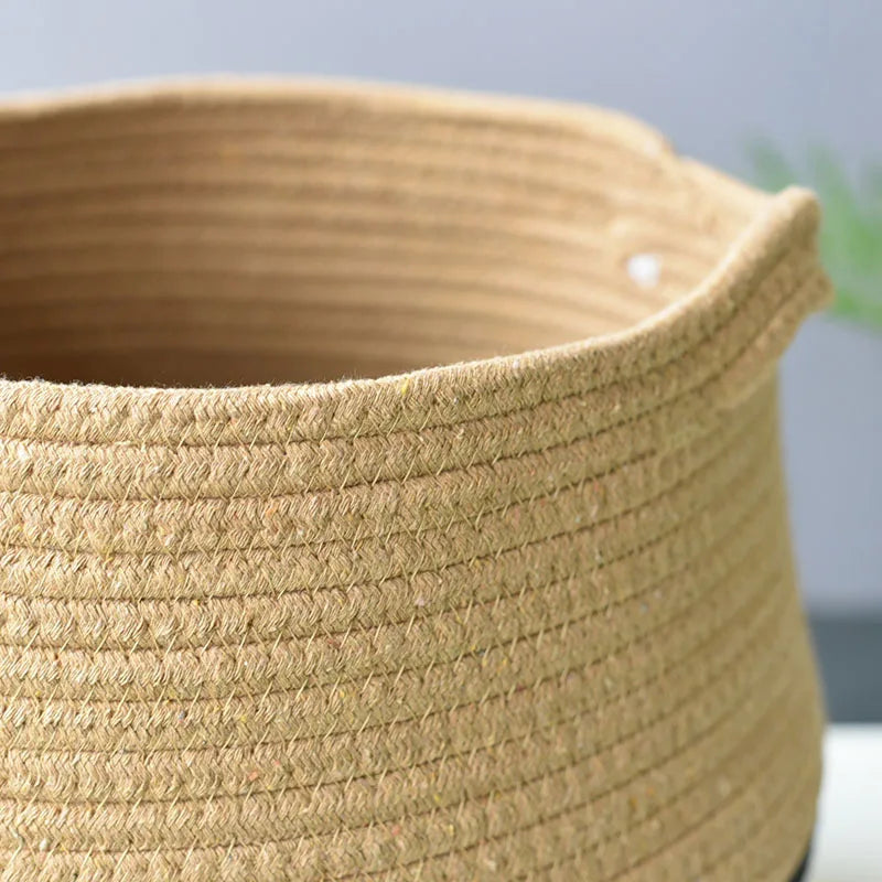 Woven Cotton Laundry Basket