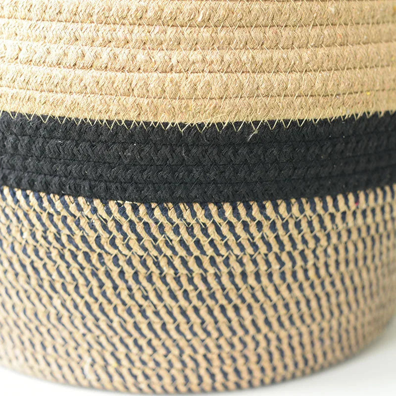 Woven Cotton Laundry Basket