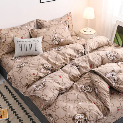 Classic Bedding Set 5 Size Summer Bed Linen 3pcs/4pcs Set Duvet Cover Set